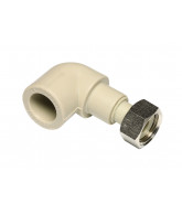На фото Hi-Therm PP-R elbow 90° with union nut
